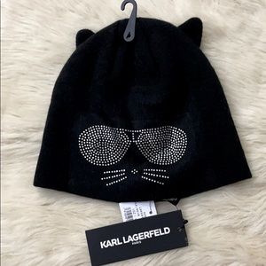 NWT Karl Lagerfeld cat beanie